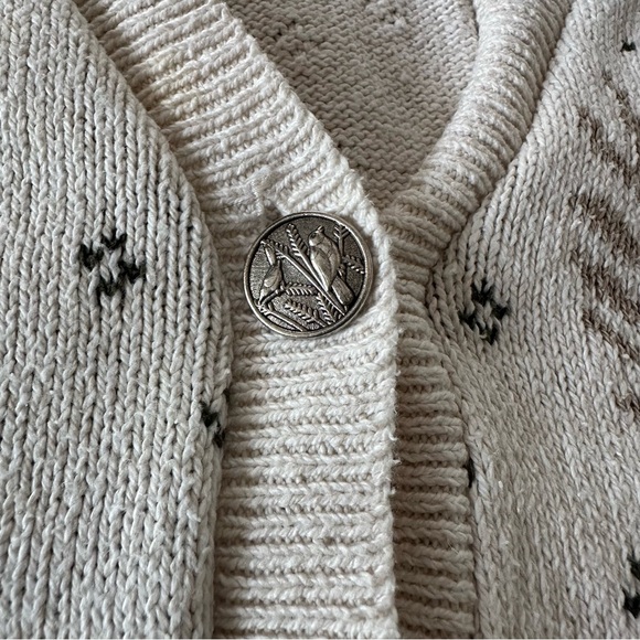 Vintage Northern Reflections Sweater‎ Vest Bird Floral Cottagecore Prairie XL - Picture 3 of 8